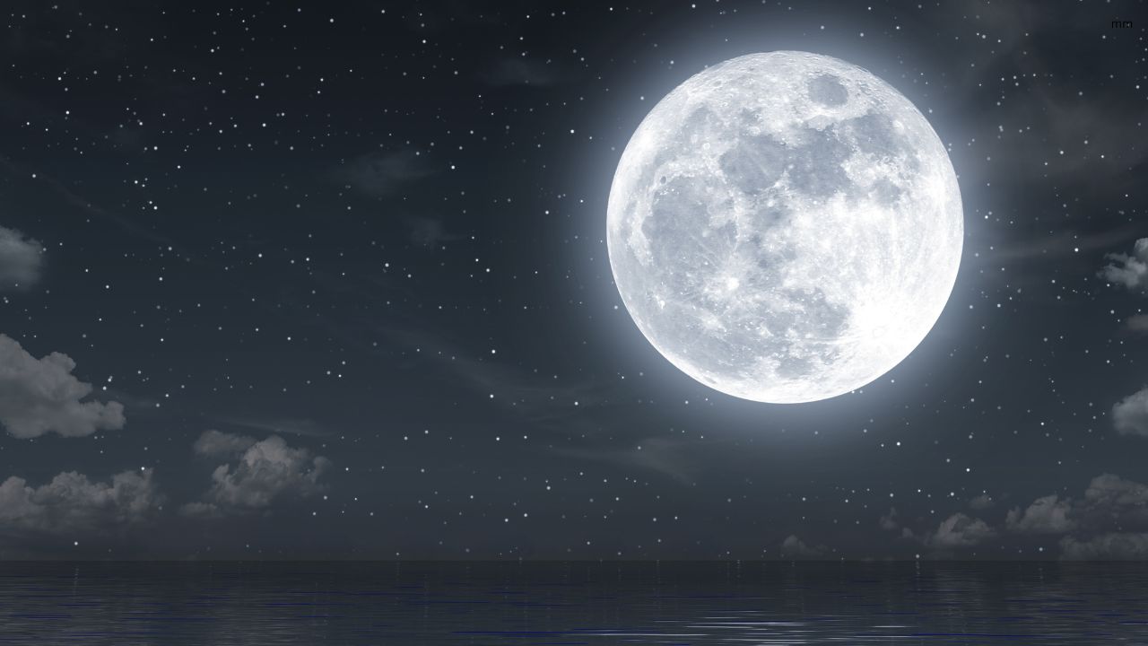 Image of a bright full moon