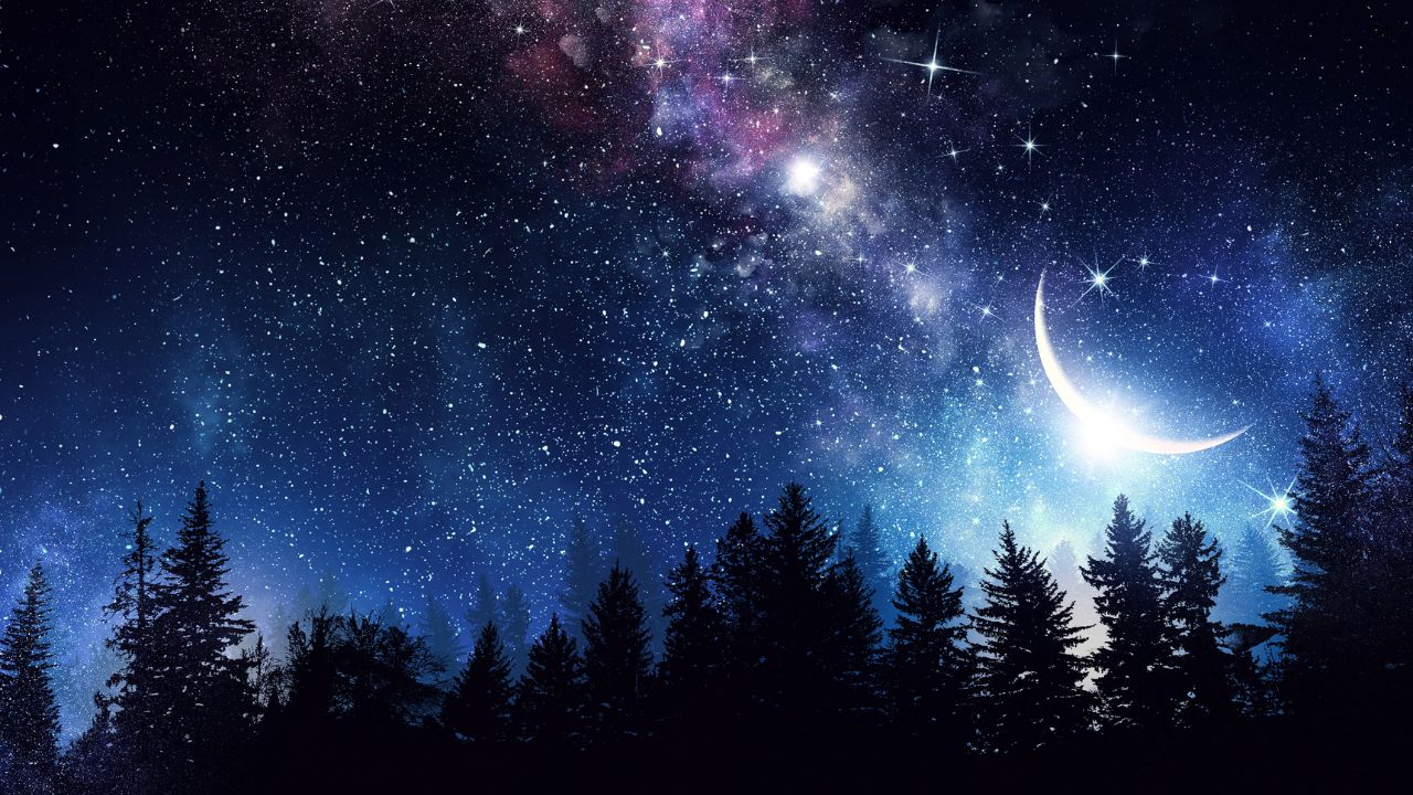 Image of a last quarter moon symbolizing clearing